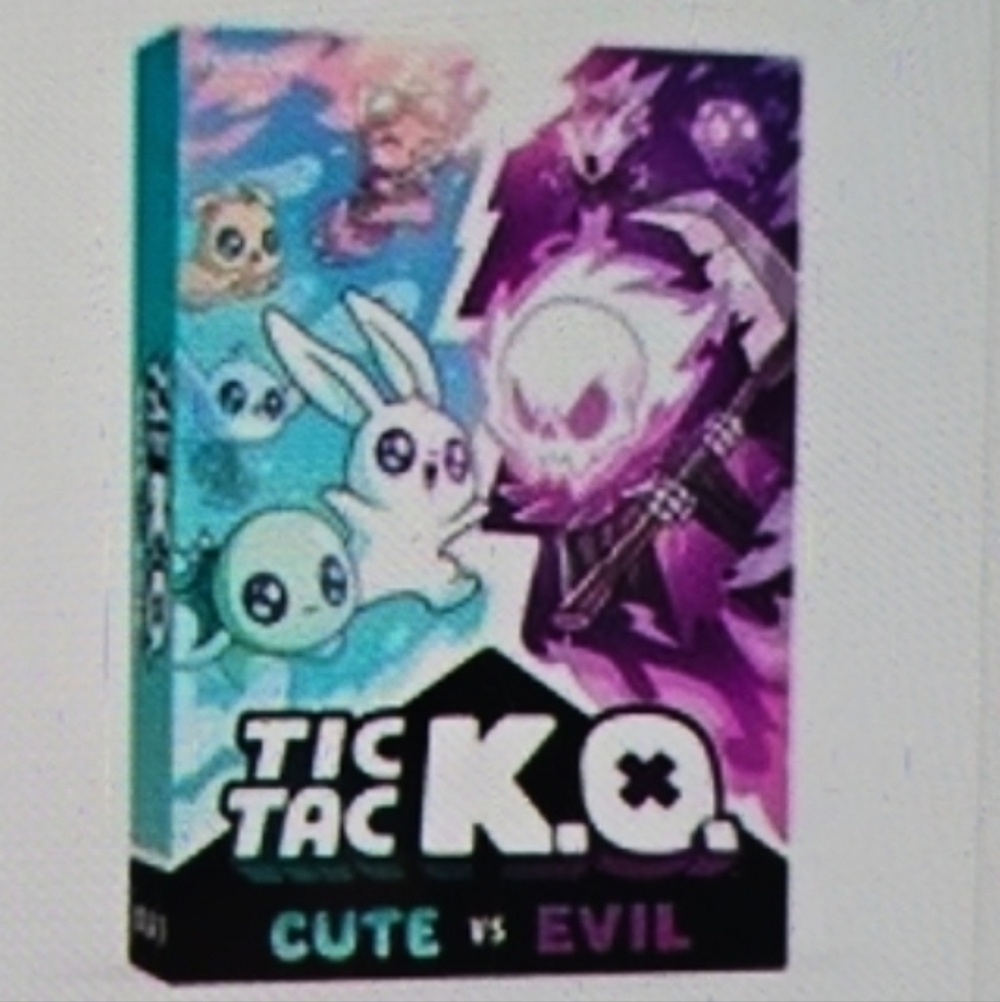 Tic Tac KO: Cute Vs Evil Card Game - Blue and Purple